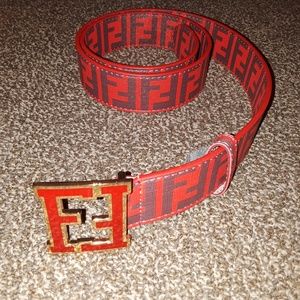 red fendi belt men's